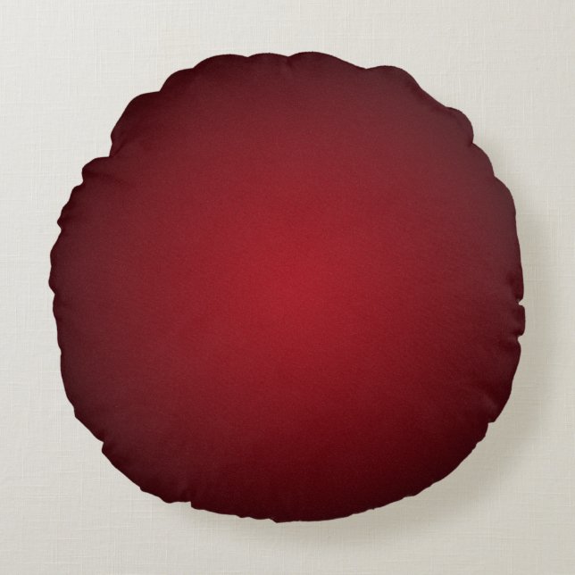 Trendy Red-Black Grainy Vignette Rundes Kissen (Vorderseite)