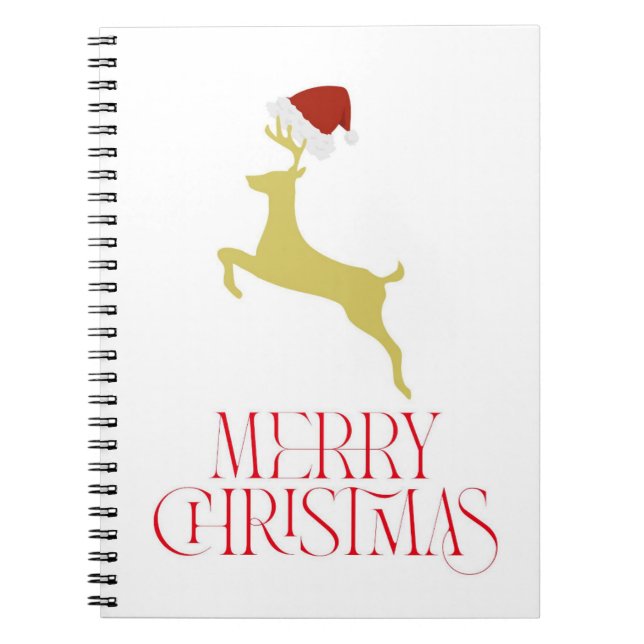 Trendy red Christmas print  Notizblock (Vorderseite)