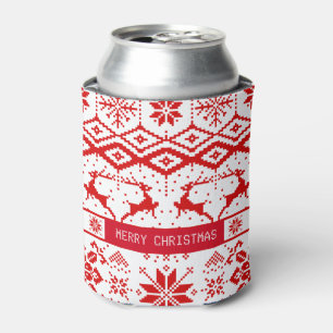 Trendy Red Christmas Reindeer Dosenkühler
