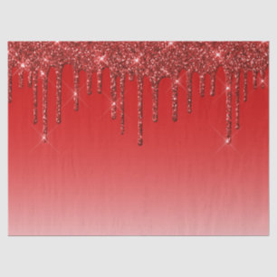 Trendy Red Glitzer Tropfens Seidenpapier