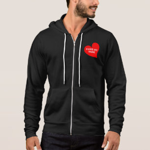 TRENDY RED HERART I LIEBE MEIN ROMANTISCHES TAL HOODIE