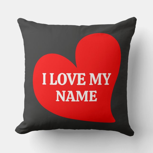 TRENDY RED HERART I LIEBE MEIN ROMANTISCHES TAL KISSEN (Vorderseite)