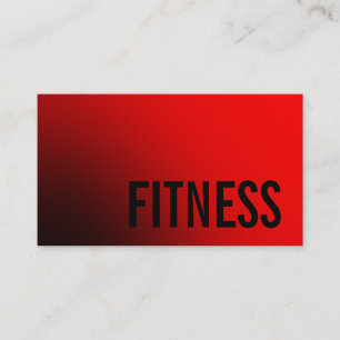Trendy Red Personal Fitness Trainer Sports Visitenkarte