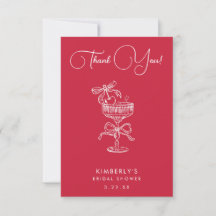Trendy Red She's The Cherry On Top Bridal Shower