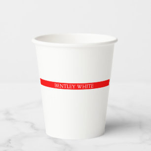 Trendy Red White Stilvoll Einfach Schlicht Ihren N Pappbecher