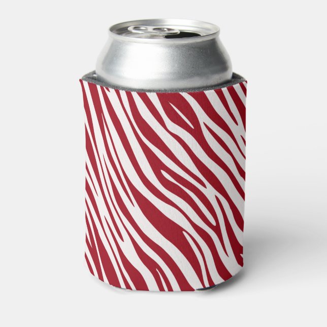 Trendy Red Zebra Animal Sripes Dosenkühler (Kanne Rückseite)