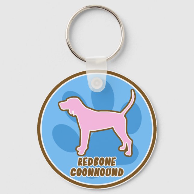 Trendy Redbone Coonhound Schlüsselanhänger (Vorderseite)