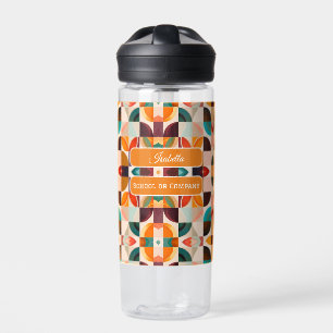 Trendy Retro Abstrakt Squares Collection Trinkflasche