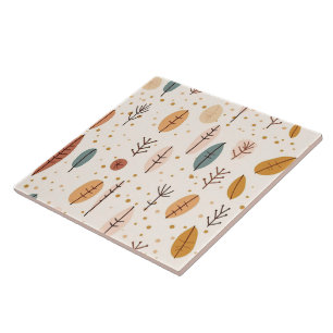Trendy Retro Boho Abstrakt Collection Fliese