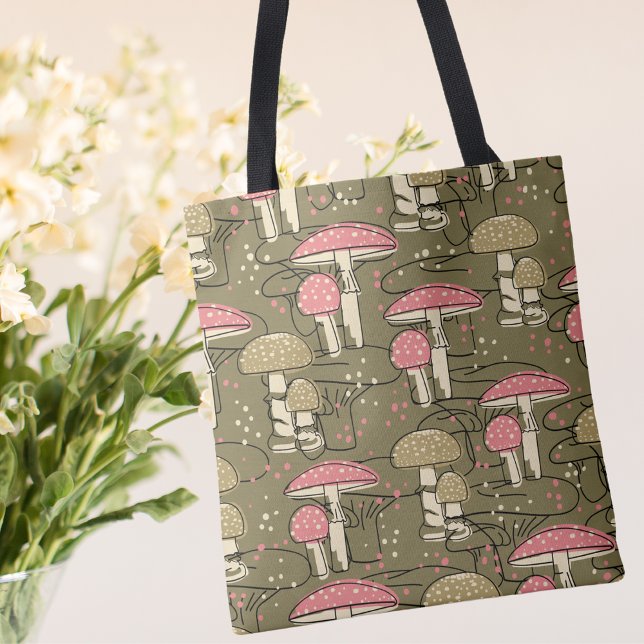Trendy Retro Boho Magic Mushroom Tasche (Von Creator hochgeladen)