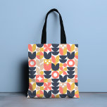 Trendy Retro Floral Pattern Tasche<br><div class="desc">Dieses elegante Retro-Design zeichnet sich durch ein geometrisches Blumenmuster in Pfirsich, Safran, dunkelgrau und beige auf weißem Hintergrund aus. #retro #chic #modern #floral #pattern #botanical #geometric #geometric #style #style #elegant #trendy #trendy #trendy #trendy #Tasche #bags #Tasche #handbags #accessoires #gips</div>