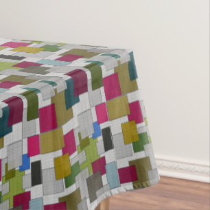 Trendy Retro Geometric Muster Rectangle Tischdecke