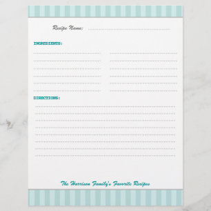 Trendy Retro Rezepte Binder Beilage