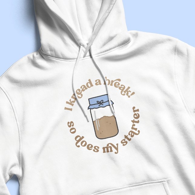 Trendy Retro Sourdough Starter Bakery Funny Sweat  (Trendy funny sourdough bread baker white hoodie - the perfect gift for a sourdough enthusiast)