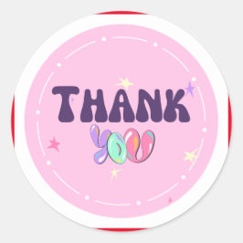 Trendy Retro Vielen Dank für alle Sticker für alle