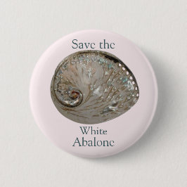 Trendy Rette das White Abalone-Aufklärungsfoto Button