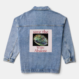 Trendy Rettete das White Abalone Zitat Jeansjacke