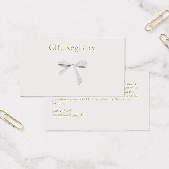 Trendy Ribbon Wedding Registry Enclosure (Büro)