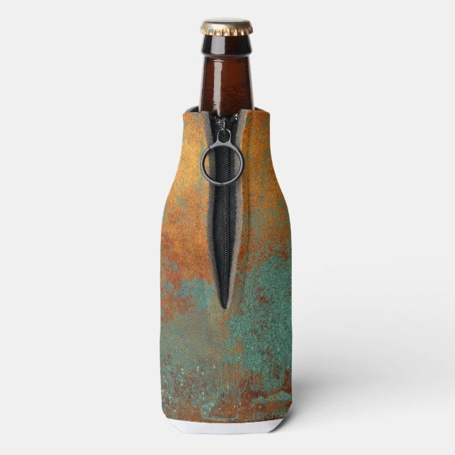 Trendy Rich Copper Patina Metallic Flaschenkühler (Flasche Rückseite)