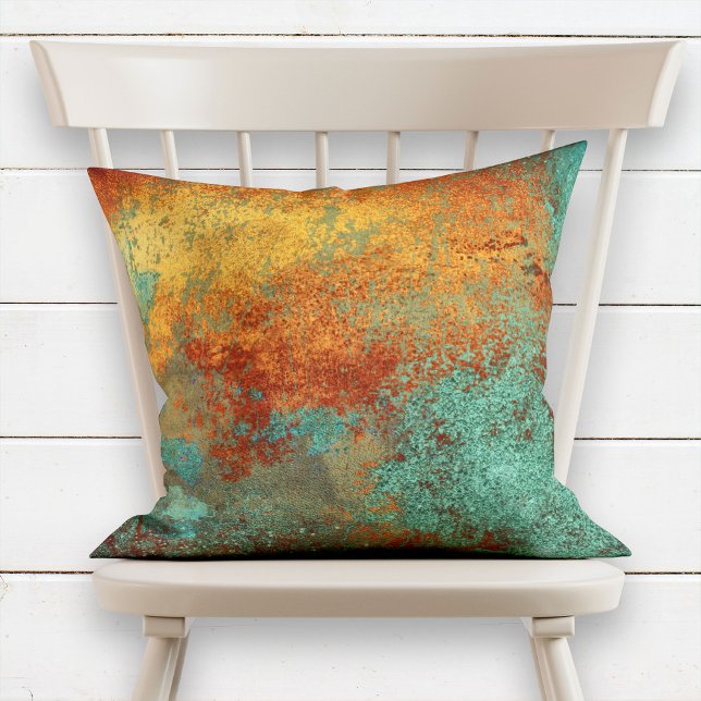 Trendy Rich Copper Patina Metallic Kissen (Von Creator hochgeladen)