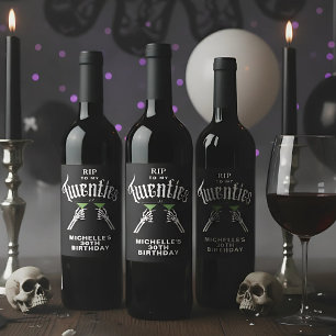 Trendy RIP zu meinem 30. Geburtstag Party Weinetikett