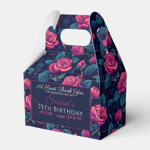 Trendy Rose Birthday Gefallen Box für Meilenstein Geschenkschachtel