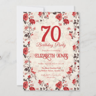 Trendy Rose Flower Daughter’S Birthday Einladung