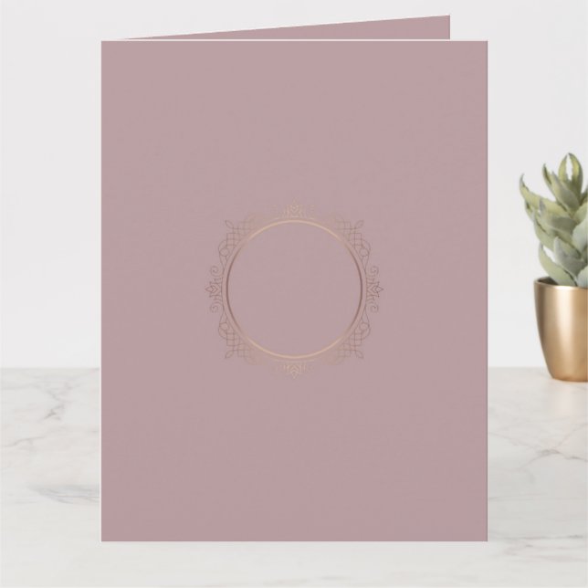 Trendy Rose Gold Custom Elegant Blank Template Karte (Kleine Pflanze)