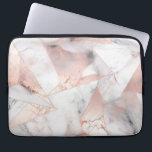 Trendy Rose Gold Geometric Marble Laptopschutzhülle<br><div class="desc">Trendige Rose goldenes geometrisches Marmormuster.</div>