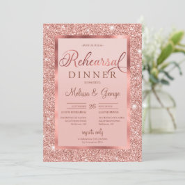 Trendy Rose Gold Glitzer und Folie moderne Probe Einladung