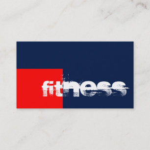 Trendy Rote Blaue Fitness Sport Visitenkarte