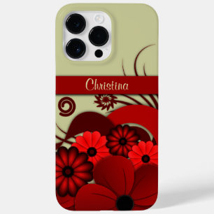 Trendy Ruby Red Floral Hibiskus Gotische Blume Case-Mate iPhone Hülle