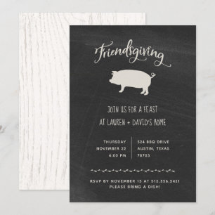 Trendy Rustic Friendsgiving   ERNTEDANK Einladung