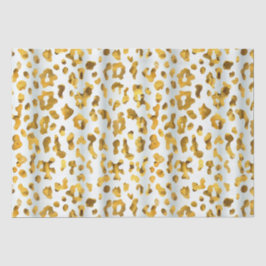 Trendy Safari Chic Gold Leopard Print Geschenk Seidenpapier