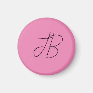 Trendy schlicht kalligraphische Monogramm-Initiale Magnet