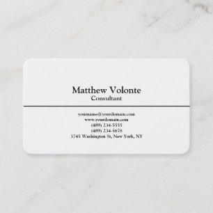 Trendy Schlicht Stylish Black & White Simple Visitenkarte