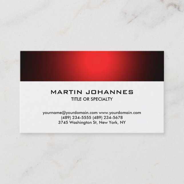 Trendy Schlichte Einfach-Business-Karte Visitenkarte (Vorderseite)