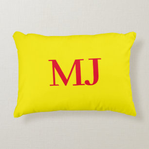 Trendy schlichte Monogramm-Initialen Dekokissen