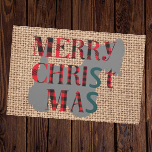 Trendy, schottischer Weihnachtshundeändler auf Ein Fußmatte