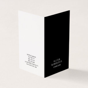 Trendy Schwarz-weiß Creative Einzigartige Premium Visitenkarten