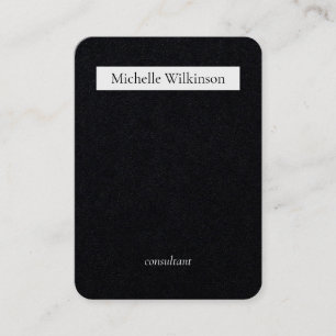 Trendy Schwarz-weiß Schlicht kreativ Minimalistisc Visitenkarte