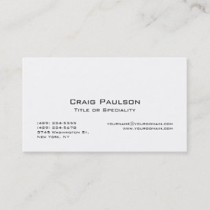 Trendy Schwarz-weiß Stylish Business Card Visitenkarte