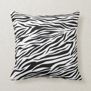 Trendy Schwarz-weißer Zebradekoratives Kissen