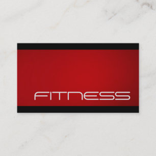 Trendy schwarze rote Fitness Sport Visitenkarte