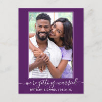 Trendy Script Getting Married Lila Save the Date