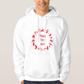 Trendy Script Happy New Year Hoody - Sweatshirt