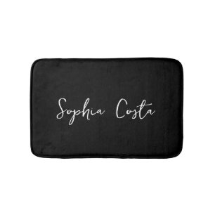 Trendy Script Modern Custom Signname Black Badematte