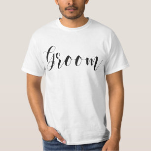 Trendy Script Typografy Groom T-Shirt