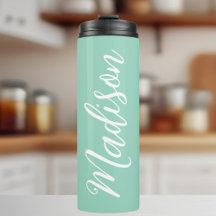 Trendy Seafoam Green Personalisiert Name