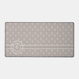 Trendy Seed Pod Pattern Monogram A Schreibtischunterlage